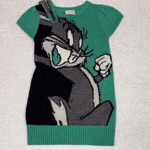 Deloras bugs bunny Cartoon Character sweater Dress girls size 4t